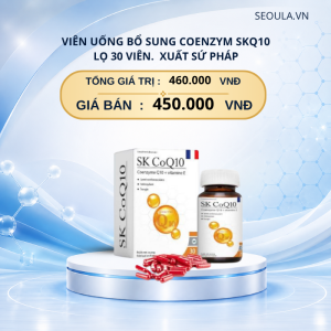 Viên uống bổ sung Coenzym SKQ10 LỌ 30 VIÊN. xuất sứ Pháp